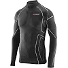 Термокофта з комірцем (лонгслів) X TECH Maglia Race 3 Munica Lunga lupetto Nero Чорна