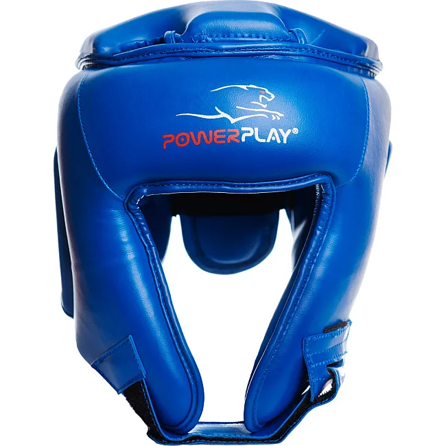Турнирный шлем для бокса POWERPLAY 3045 Синий (капа в подарок)