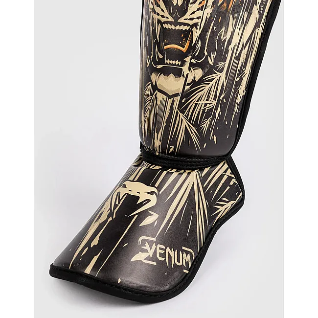 Защитные щитки для ног VENUM Tiger Black Neon Orang