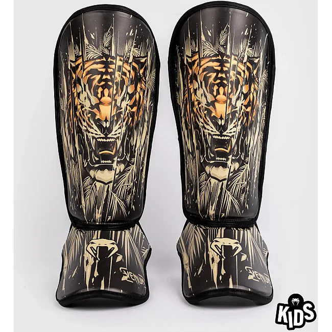 Защитные щитки для ног VENUM Tiger Black Neon Orang