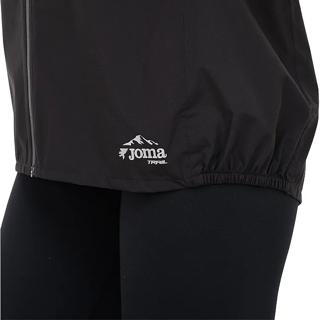 Куртка дождевик с капюшоном женская JOMA R-TRAIL NATURE 902790-100 (Черный)