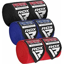 Бинти для боксу RDX RB Hand Wraps Combine 3 пари Red,Black,Blue