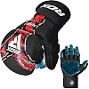 Тренировочные перчатки RDX GRAPPLING GLOVES SHOOTER NEW AURA F17 черный, красный