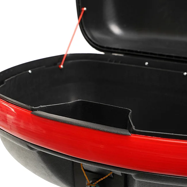 Центральный кофр задний для мотоцикла пластиковый Top Case JUHAO M-999 1шт 43x39x28см (Черный-красный)