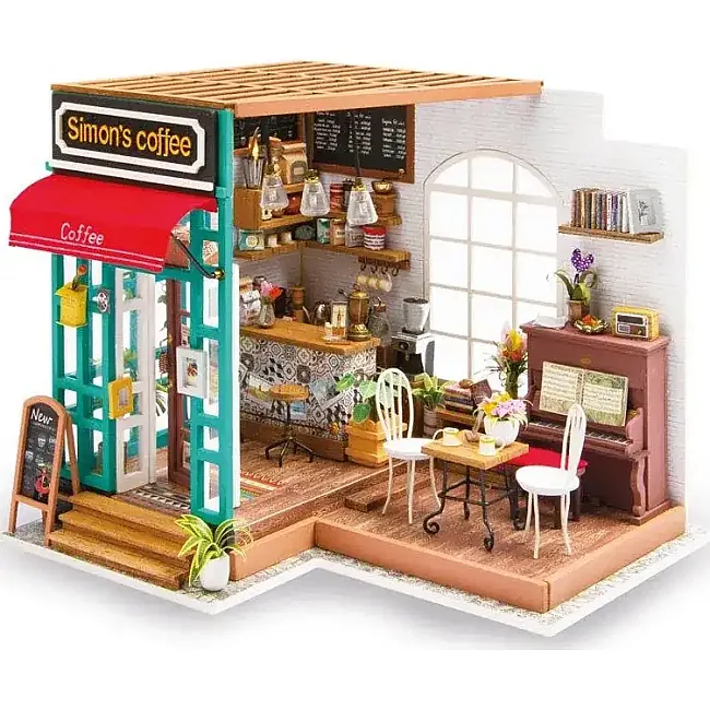 Конструктор 3D міні-будинок Robotime Rolife Simon's Coffee DG109