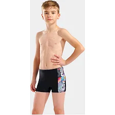 Плавки для мальчиков Arena LIT LOGO SWIM SHORT черный (для детей)
