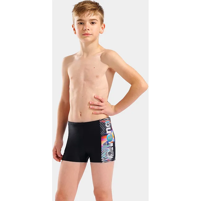 Плавки для мальчиков Arena LIT LOGO SWIM SHORT черный (для детей)