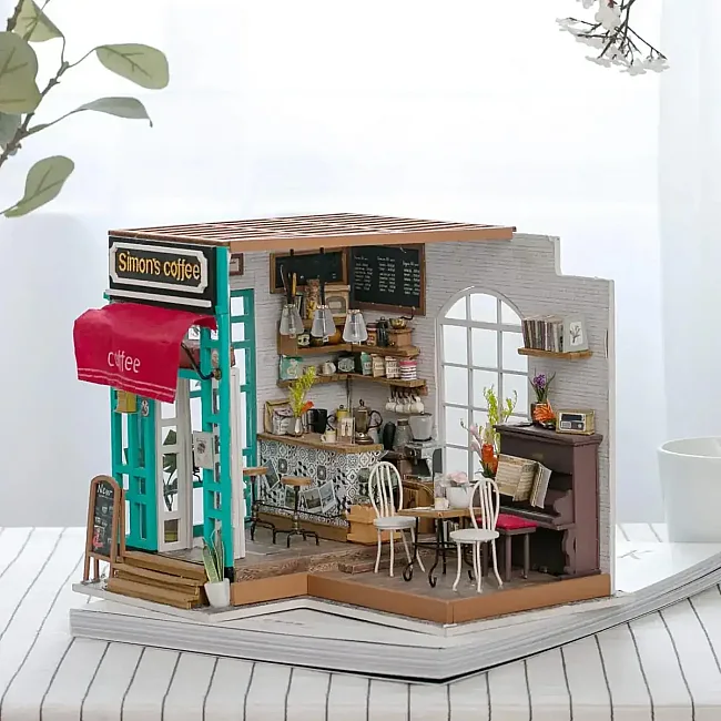 Конструктор 3D міні-будинок Robotime Rolife Simon's Coffee DG109