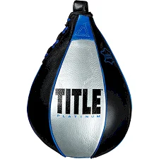 Пневмогруша боксерська TITLE Platinum Perilous Speed Bag Silver/Black (18×25,4 см.)