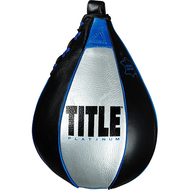 Пневмогруша боксерська TITLE Platinum Perilous Speed Bag Silver/Black (18×25,4 см.)