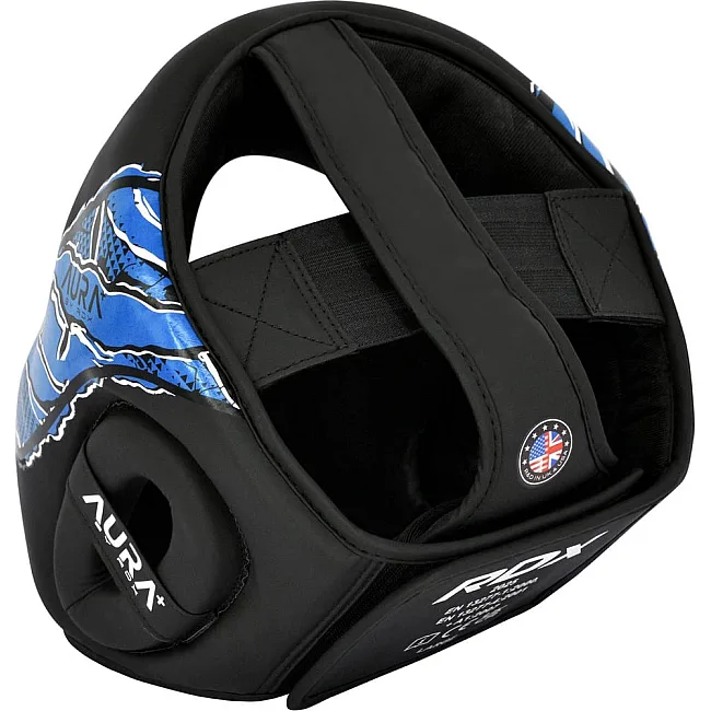 Шлем RDX HEAD GUNDER ARMOURRD NEW AURA F17 черный, синий