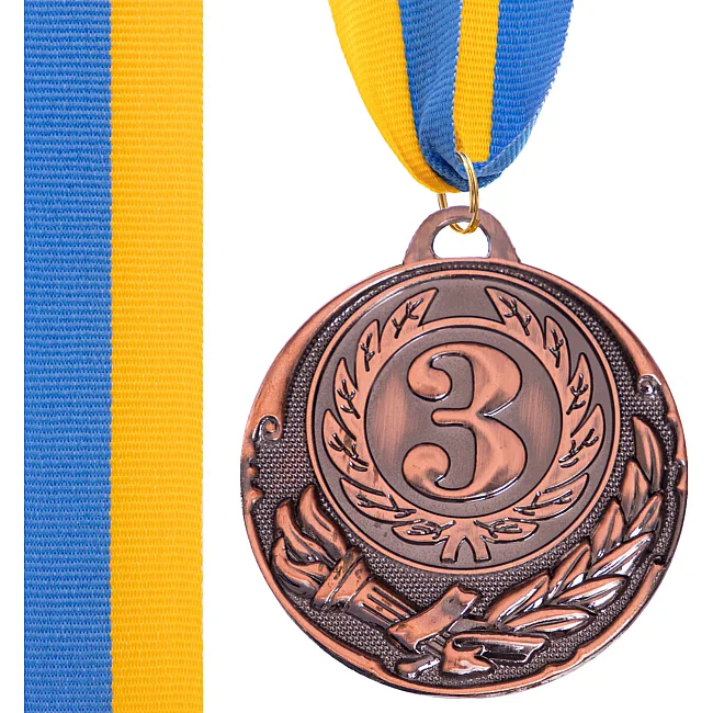 Медаль спортивная с лентой SP-SPORT ZING C-4334 (Бронзовый)