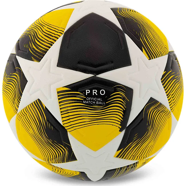 Футбольний м'яч SELECTARS SP-SPORT FB-7589 №5 PU (Білий-жовтий)