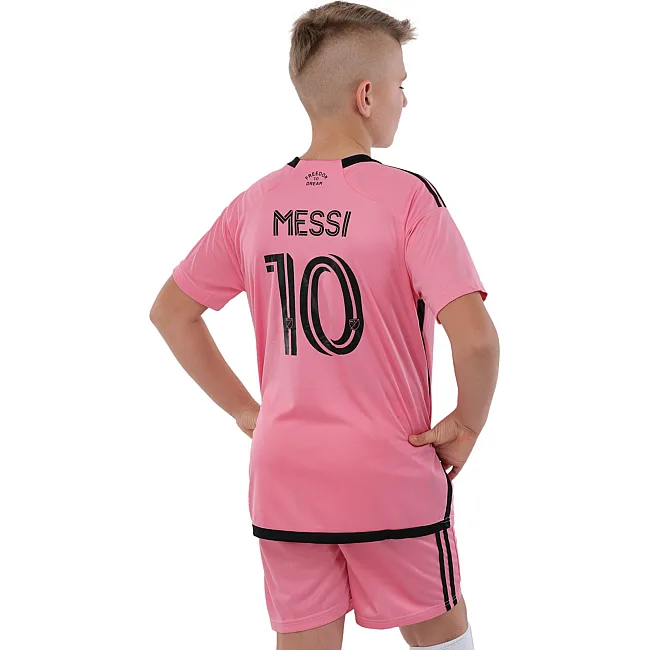 Футбольна форма дитяча із символікою клубу
 INTER MIAMI MESSI 10 домашня 2024 SP-SPORT

 CO-3643 105-160

см (Рожево-чорний)