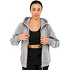 Спортивная кофта
 женская на молнии с капюшоном JOMA

 URBAN STREET 902423-150 см
 см (Светло-серый)