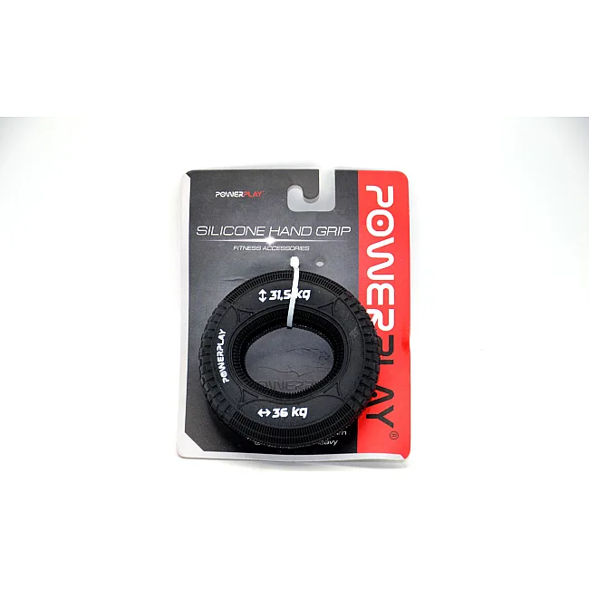 Кистьовий еспандер силіконовий POWERPLAY PP-4330 Hand Grip Loops Hard 31.5-36 кг. Чорний