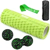 Набор для массажа и йоги PowerPlay PP_4097 (Ролик 30*10 + 2-я мячи) Green + резинка 5.5 кг.