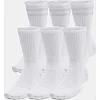 Носки UNDER ARMOUR Essential 6pk Crew белый