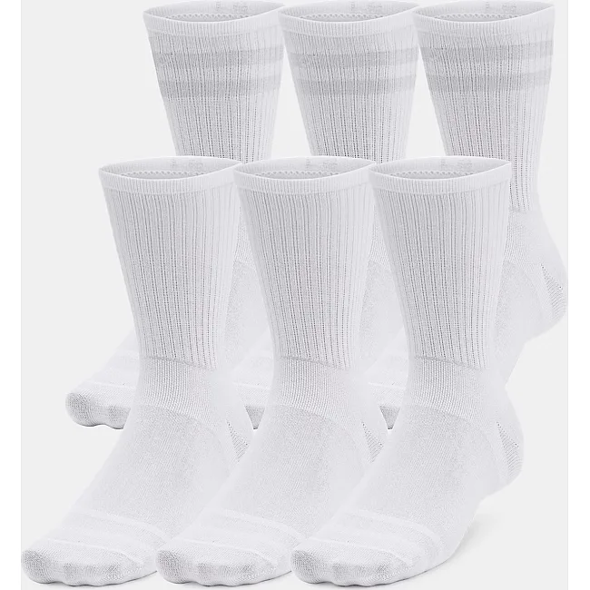 Носки UNDER ARMOUR Essential 6pk Crew белый