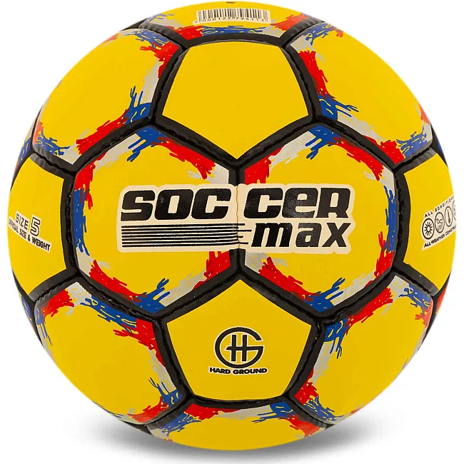 Футбольний м'яч SOCCERMAX FB-6525 №5 PU (Жовтий)