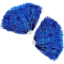 Помпони матові для танців із захватами-кільцями SP-SPORT Pom-Poms C-0838 2шт (Синій)