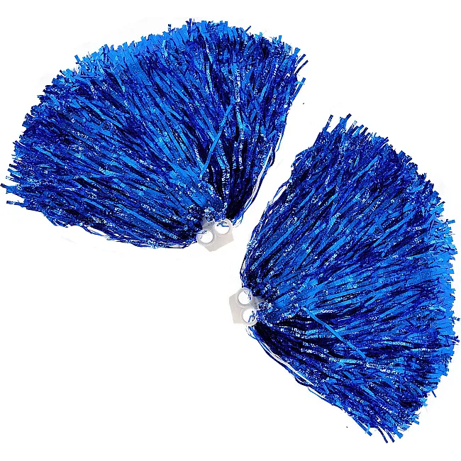 Помпоны матовые для танцев с захватами-кольцами SP-SPORT Pom-Poms C-0838 2шт (Синий)