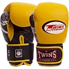 Перчатки для бокса кожаные TWINS CLASSIC 0269 10-16унций (Желтый-черный)