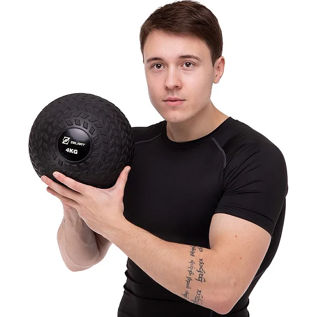 Слэмбол мяч набивной для кроссфита и фитнеса
 ZELART
 FI-7474-4 4кг