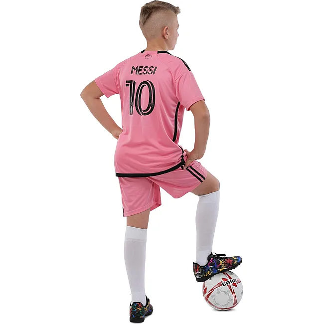 Футбольна форма дитяча із символікою клубу
 INTER MIAMI MESSI 10 домашня 2024 SP-SPORT

 CO-3643 105-160

см (Рожево-чорний)