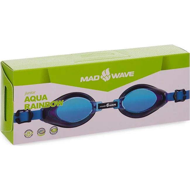 Очки для плавания юниорские радужные линзы MADWAVE
 AQUA RAINBOW JUNIOR M04150 см
5 (Желтый)
