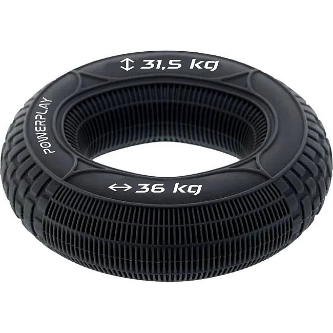 Кистьовий еспандер силіконовий POWERPLAY PP-4330 Hand Grip Loops Hard 31.5-36 кг. Чорний