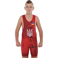 Трико для боротьби дитяче UKRAINE SP-SPORT JY-6604 128-162см (Червоний)
