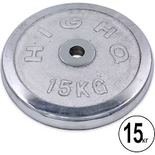 Блины диски хромированные HIGHQ SPORT TA-1455-15S 30мм 15кг хром