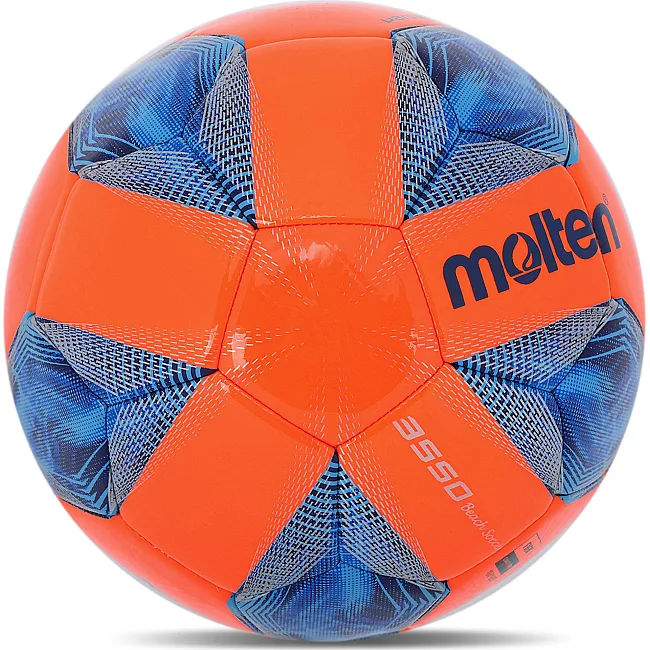Футбольный мяч
 пляжный MOLTEN Beach Soccer F5A3550OB №5 PU (Оранжевый-синий)