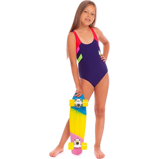 Пенни борд Penny Board круизер пластиковый RUBBER SOFT 22
