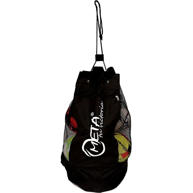 Большая сумка – мешок для мячей META Soccer Ball Bag Maxi черный 15 мячей