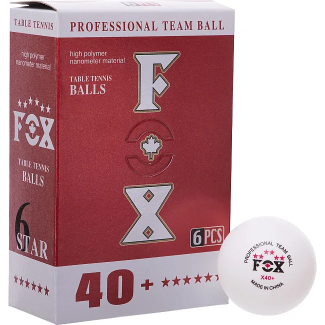 Распродажа! Мячи для настольного тенниса FOX 40+ 6star T006 6шт