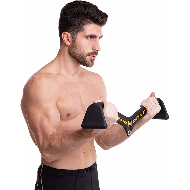 Рукоятка для тяги со средним хватом Mide Grip нескользящее покрытие LINUO FITNESS TA-3700-56 54см