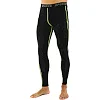 Компрессионные штаны леггинсы тайтсы LIDONG J01K 3XS-3XL (Черный-салатовый)
