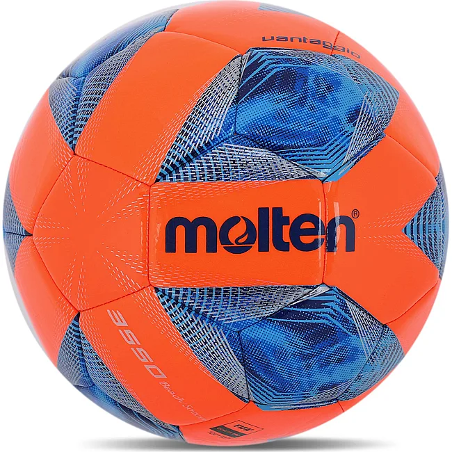 Футбольный мяч
 пляжный MOLTEN Beach Soccer F5A3550OB №5 PU (Оранжевый-синий)