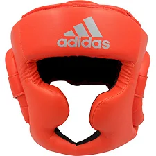 Боксерський шолом Adidas Speed Super Pro Training Extra Protect (яскраво червоний/срібло, ADISBHG041)