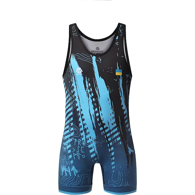 Борцовське трико PERESVIT Temper Adults Wrestling Singlet Blue Black
