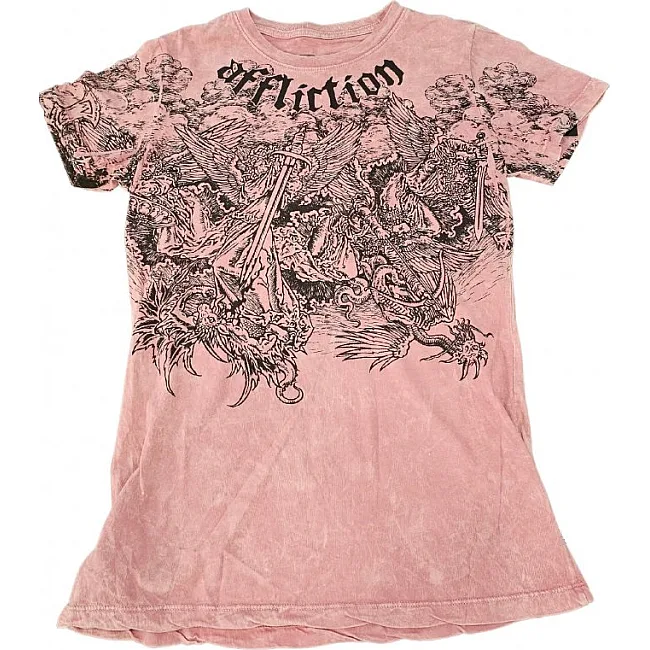 Футболка женская AFFLICTION Er Vneck Tee Silver