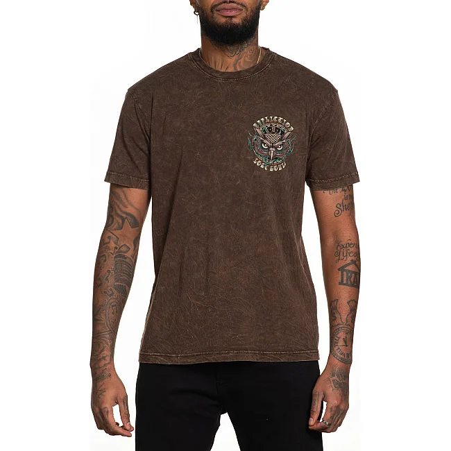 Футболка чоловіча AFFLICTION Nightwatch Java Lava Wash