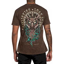 Футболка мужская AFFLICTION Nightwatch Java Lava Wash