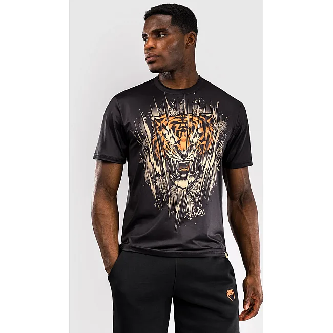 Футболка мужская VENUM Tiger Mens Dry Tech Black Neon Orange