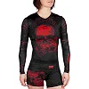Рашгард жіночий VENUM Santa Muerte 3.0s Long Sleeves Black Red