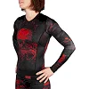 Рашгард жіночий VENUM Santa Muerte 3.0s Long Sleeves Black Red