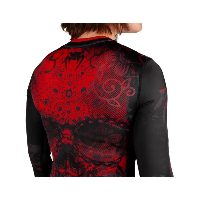 Рашгард жіночий VENUM Santa Muerte 3.0s Long Sleeves Black Red