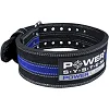 Пояс для пауэрлифтинга POWER SYSTEM PS-3800 кожаный Black/Blue Line